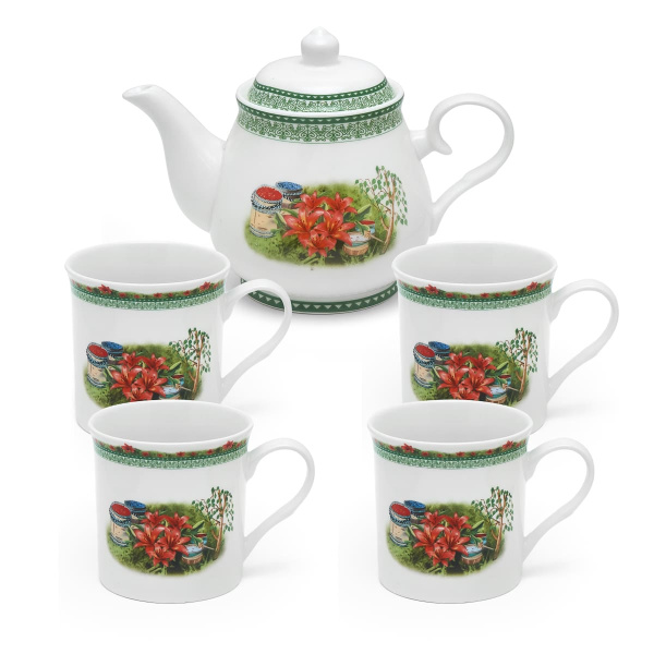 Чайный набор "Лилии с ягодами"